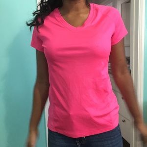 Pink athletic shirt